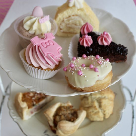 Babyshower high tea meisje VEGETARISCH